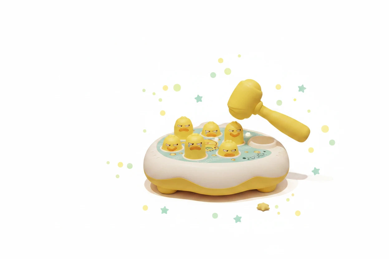 Jouet Montessori à Marteler en Bois – Canard, Grenouille ou Cochon pour Bébé dès 12 Mois