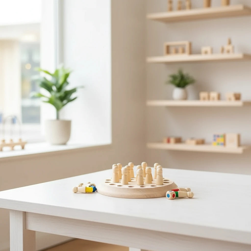 Le Jeu Montessori en Bois qui Éveille la Mémoire et la Curiosité