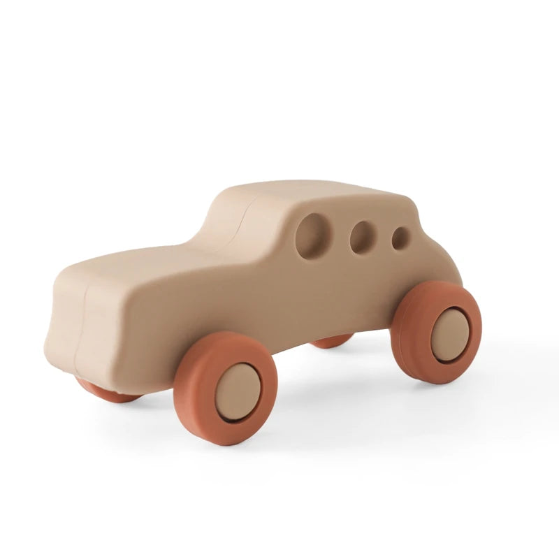 Voiture Montessori en Silicone – Jouet d'Éveil Sensoriel pour Bébé