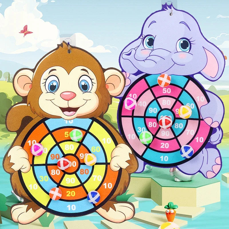 Jeu de Fléchettes Enfant avec Balles Velcro – Jeu Éducatif Montessori | Cible Murale pour Intérieur | Développe la Précision et la Motricité | Dès 3 Ans