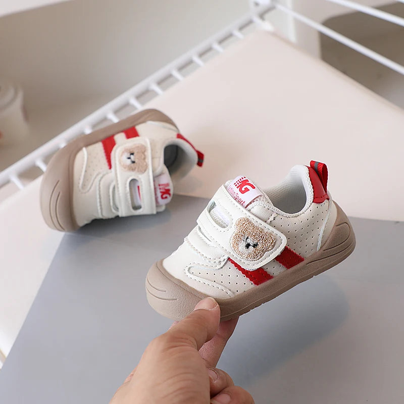 Sneakers Bébé Cuir Souple — Premiers PasChaussures Bébé Premiers Pas | Sneakers Souples Antidérapantes en Cuir PU pour Fille et Garçon