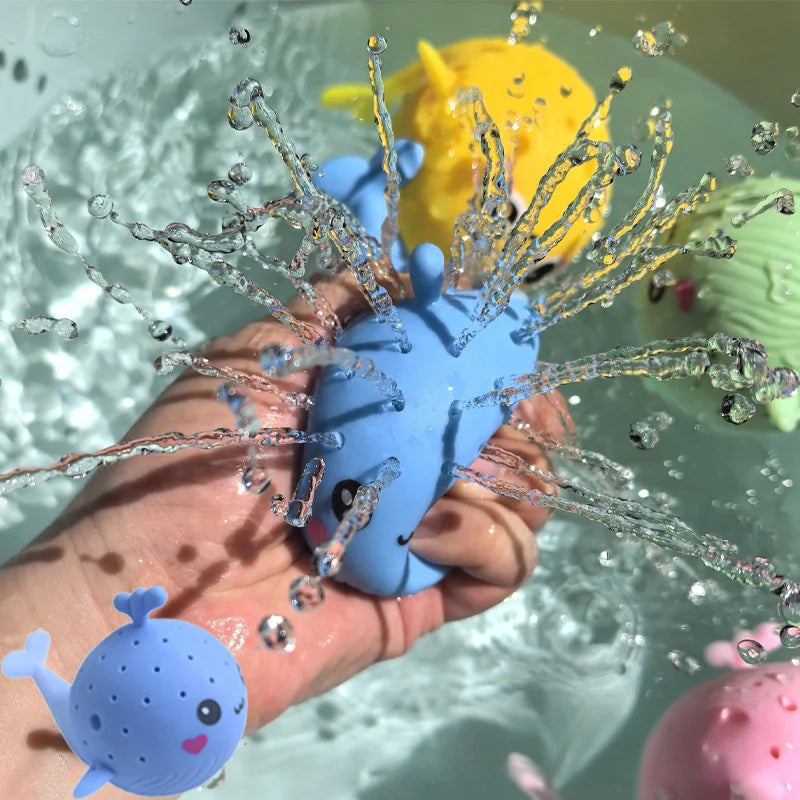 Baleine Éponge de Bain pour Bébé – Jouet Sensoriel Absorbant à Presser | Idéal pour le Bain, la Piscine et les Jeux d'Eau