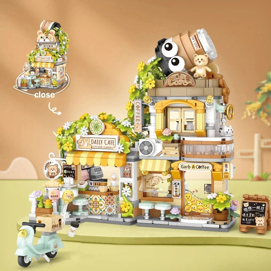 Mini Boutique Japonaise à Construire – Série Street View | Kit de Blocs de Construction pour Enfants &amp; Collectionneurs