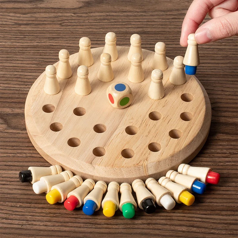 Jeu de Mémoire en Bois Montessori – Jeu d'Association des Couleurs | Puzzle Éducatif | Développe la Mémoire et la Concentration | Dès 3 Ans
