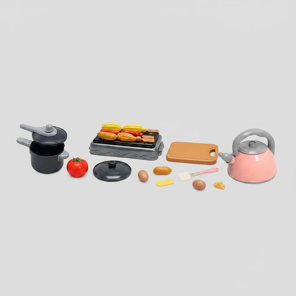 Dinette Enfant Complète – Kit de Cuisine avec 92, 69 ou 59 Accessoires | Le Cadeau Idéal pour les Petits Chefs