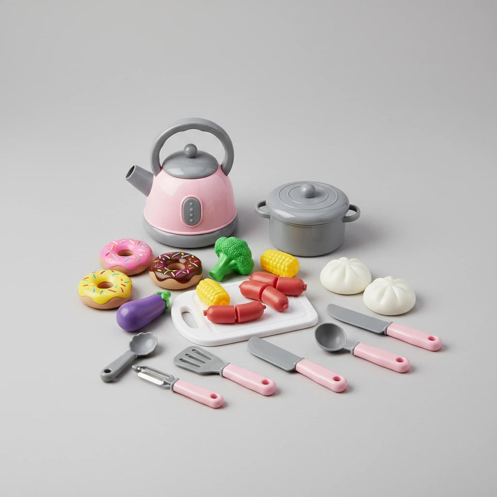 Dinette Enfant Complète – Kit de Cuisine avec 92, 69 ou 59 Accessoires | Le Cadeau Idéal pour les Petits Chefs