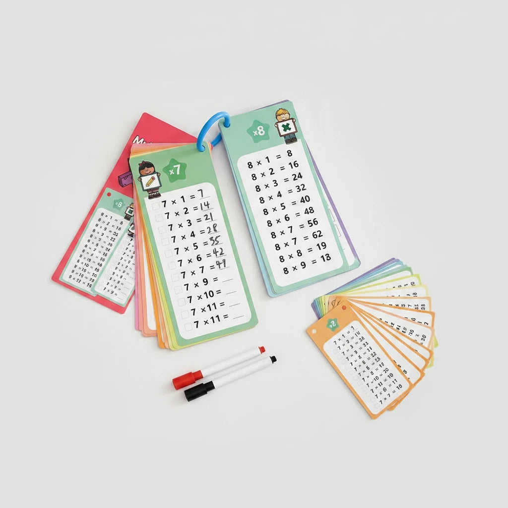 Cartes de Multiplication Montessori 0 à 12 – Jeu Éducatif de Mathématiques avec Auto-Contrôle | Apprentissage des Tables de Multiplication | Dès 6 Ans