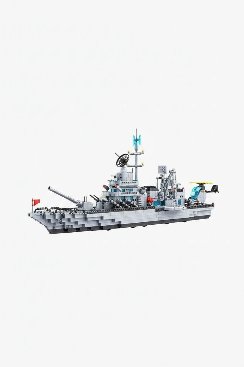 Navire de Construction 6-en-1 – Grand Modèle de 65 cm | Kit de Blocs de Construction Créatif