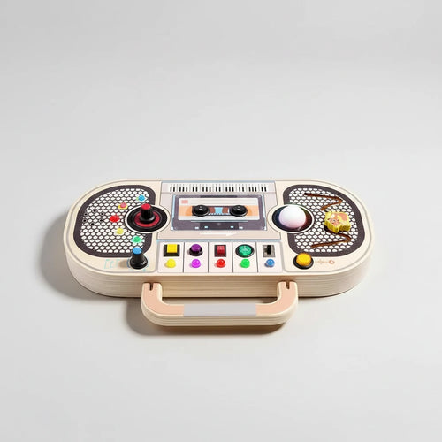 Busy Board Montessori avec Interrupteurs Lumineux – Le jouet sensoriel qui éveille la curiosité dès le plus jeune âge