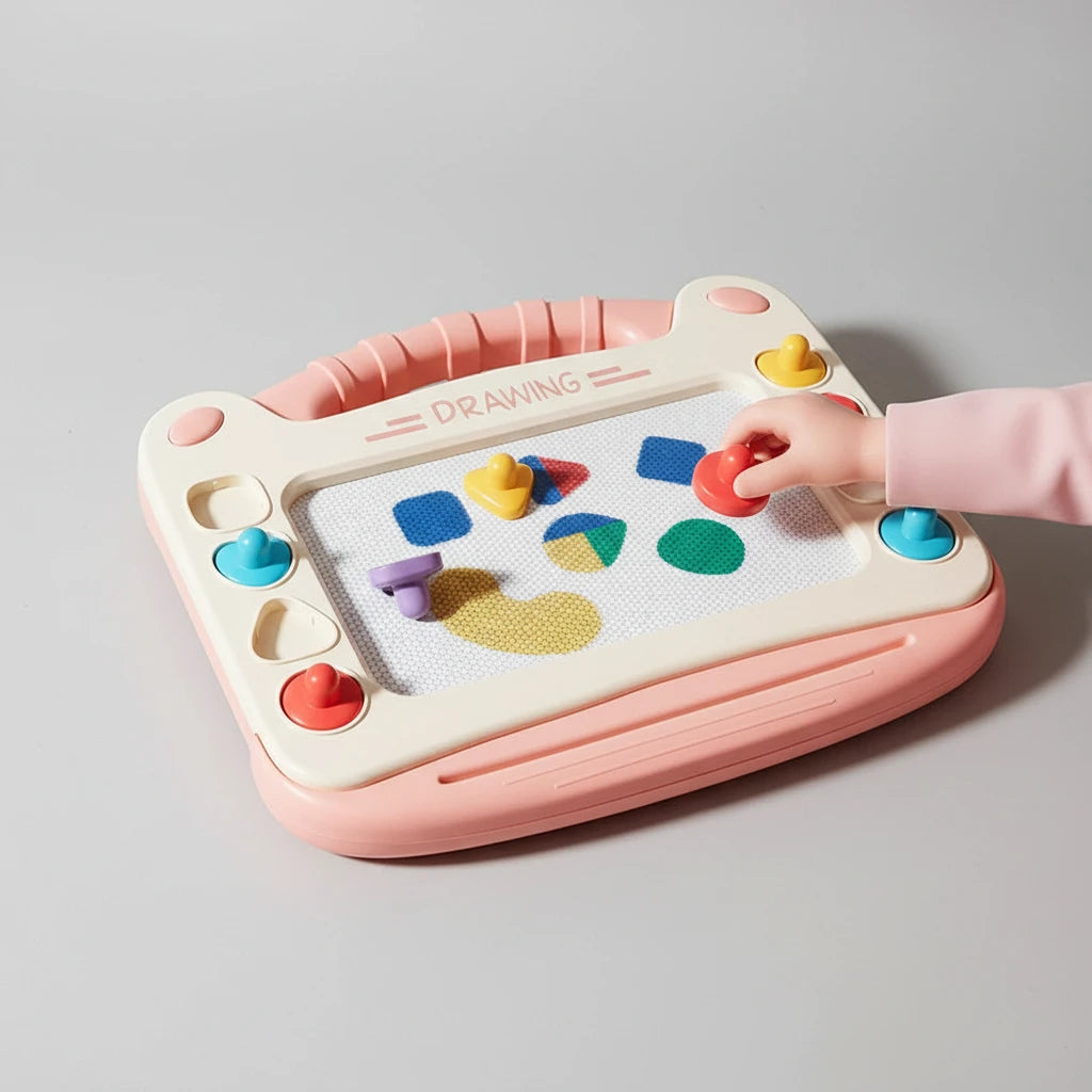 Tableau de dessin magnétique pour enfants | Ardoise magique Montessori | Tablette d'écriture et de dessin réutilisable | Jouet éducatif avec puzzle | Cadeau pour bébés, tout-petits et enfants