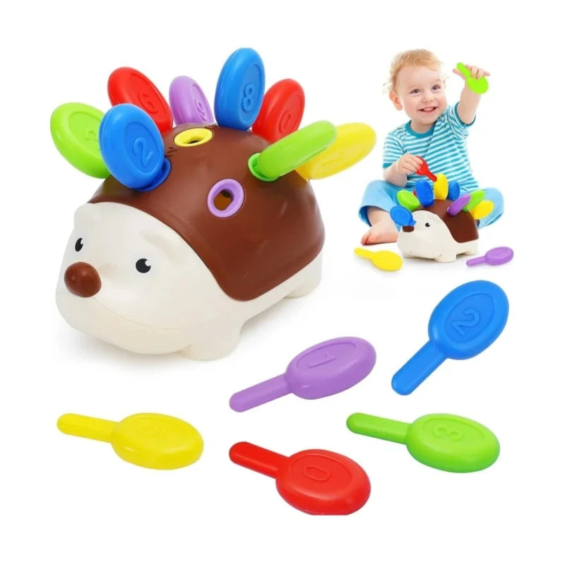 Hérisson Montessori Sensoriel – Jouet de Motricité Fine & Éveil Éducatif pour Bébé et Enfant