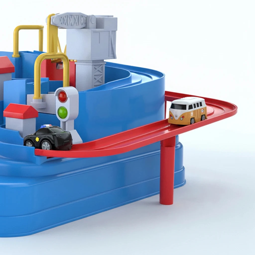 Circuit d'Aventure Interactif avec Train & Fusée – Jouet Éducatif de Coordination et Réflexion pour Enfants