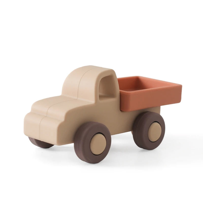 Voiture Montessori en Silicone – Jouet d'Éveil Sensoriel pour Bébé
