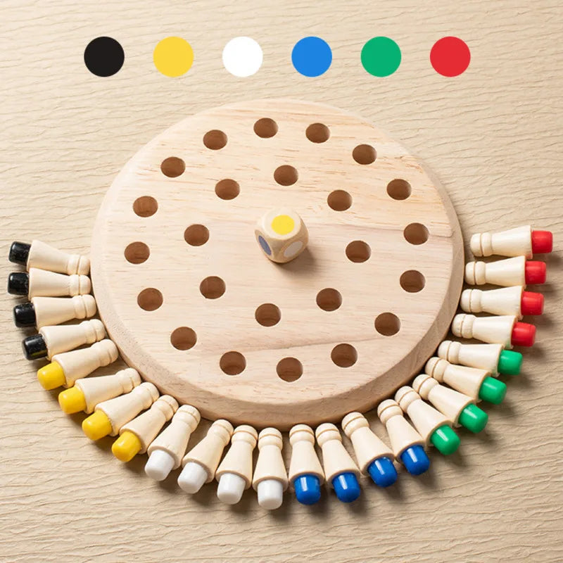 Jeu de Mémoire en Bois Montessori – Jeu d'Association des Couleurs | Puzzle Éducatif | Développe la Mémoire et la Concentration | Dès 3 Ans