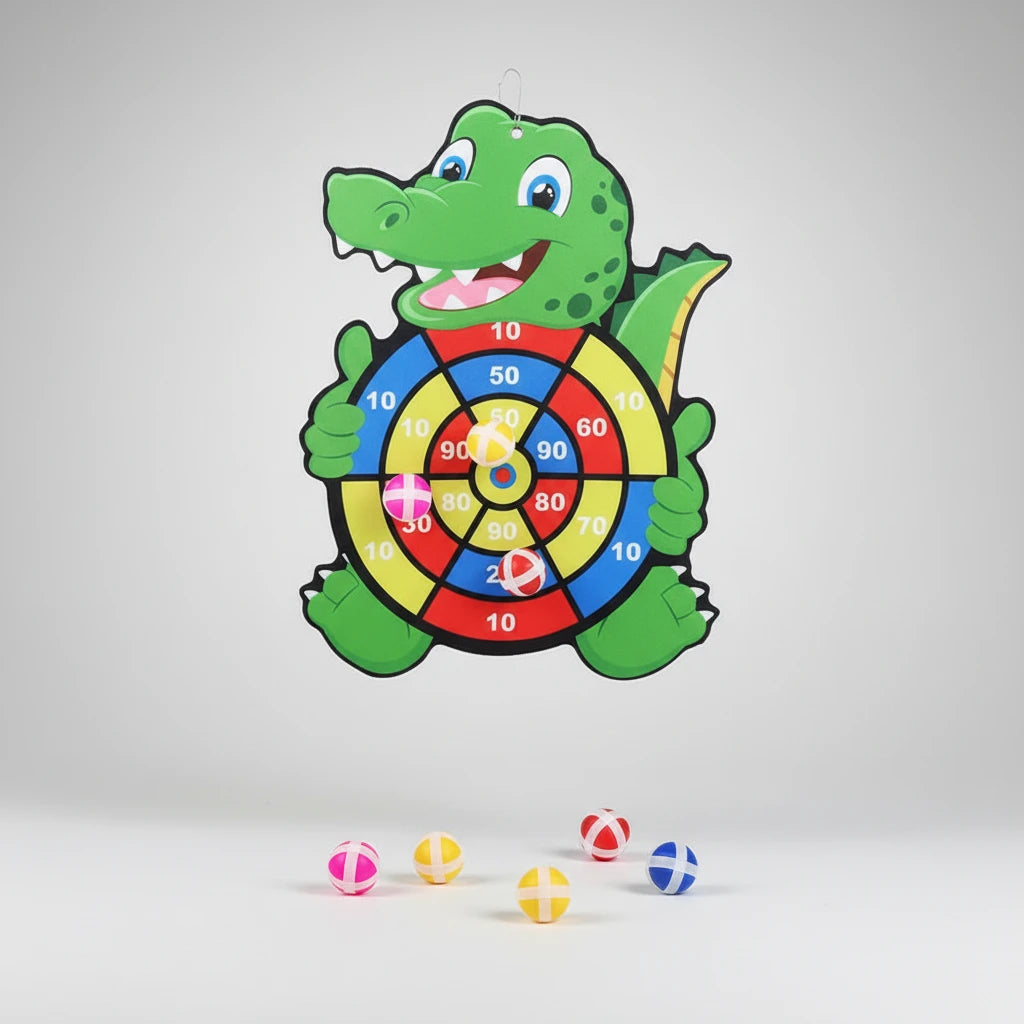 Jeu de Fléchettes Enfant avec Balles Velcro – Jeu Éducatif Montessori | Cible Murale pour Intérieur | Développe la Précision et la Motricité | Dès 3 Ans