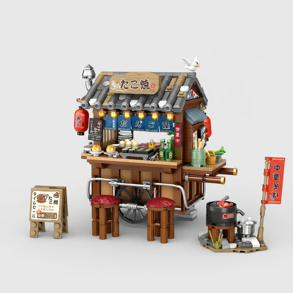 Mini Boutique Japonaise à Construire – Série Street View | Kit de Blocs de Construction pour Enfants &amp; Collectionneurs