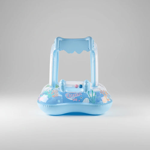 Bouée de Piscine Bébé avec Pare-Soleil – Flotteur Enfant avec Auvent