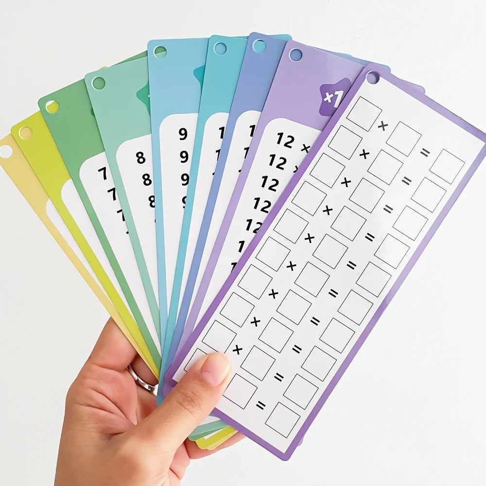 Cartes de Multiplication Montessori 0 à 12 – Jeu Éducatif de Mathématiques avec Auto-Contrôle | Apprentissage des Tables de Multiplication | Dès 6 Ans